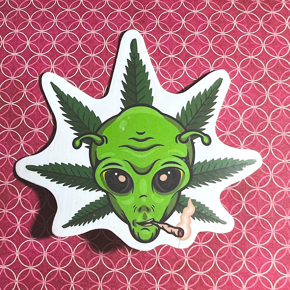 Medicinal Alien ET EBE Traveler Star Person Space People Single Decor Sticker